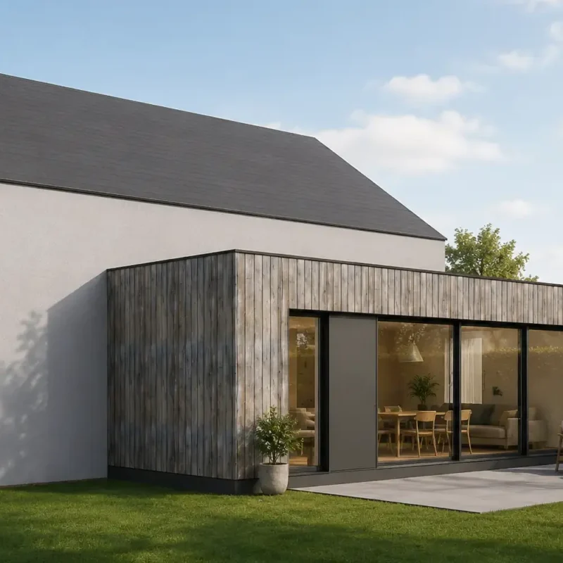 Extension ouverte sur le jardin