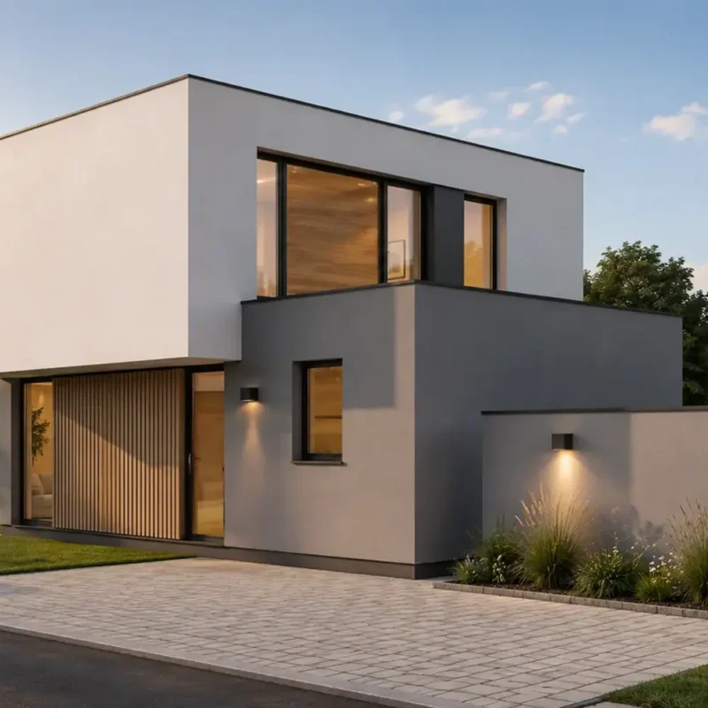 Maison aux volumes décalés