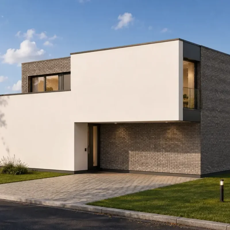 Maison aux volumes imbriqués