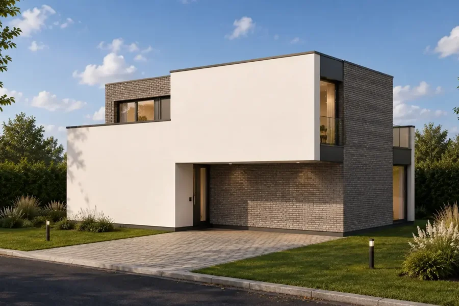 Maison aux volumes imbriqués